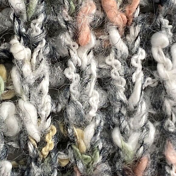 VTG Y2K Sweater 22 Acrylic Gray Chunky Marled Knit Boho Hipster Grannycore 90s - Picture 6 of 12